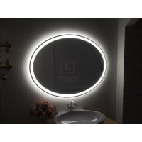 Овальное зеркало в ванну с подсветкой Ардо 80х50 cм