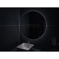 Зеркало с подсветкой для ванной комнаты Мун Блэк 65 см